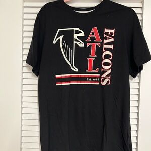 Atlanta Falcons Black and Red Short Sleeve Tee